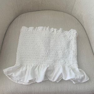 White Scrunchy Tube Top